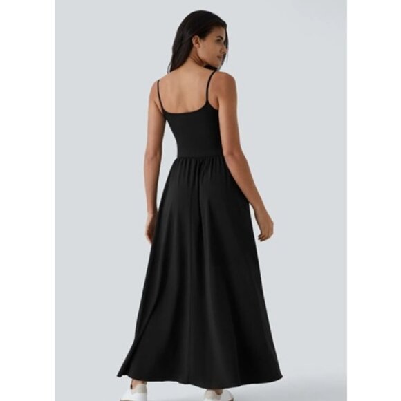 Halara Breezeful™ Backless Flowy Flare Maxi Quick Dry Casual Slip Dress NWT L - Picture 2 of 3